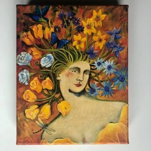Limited Addition Art of Woman’s Hair With Flowers